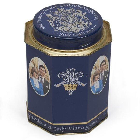 Melrose's Tea Caddy Commemorating Prince of Wales & Lady Diana Engagement 1981 - Picture 1 of 8